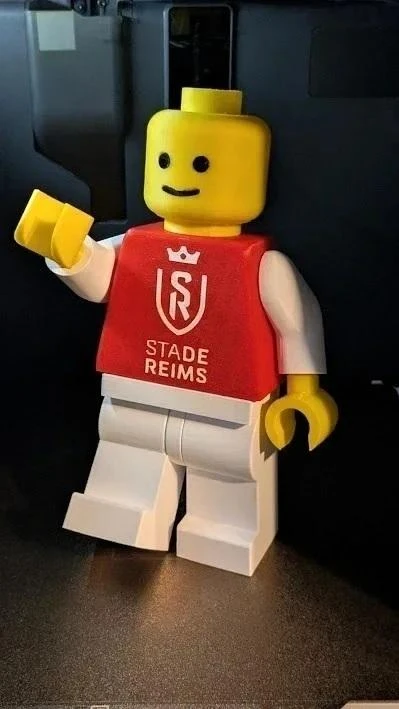 Figurine homme briques type LEGO custom – Stade de Reims – photo 2